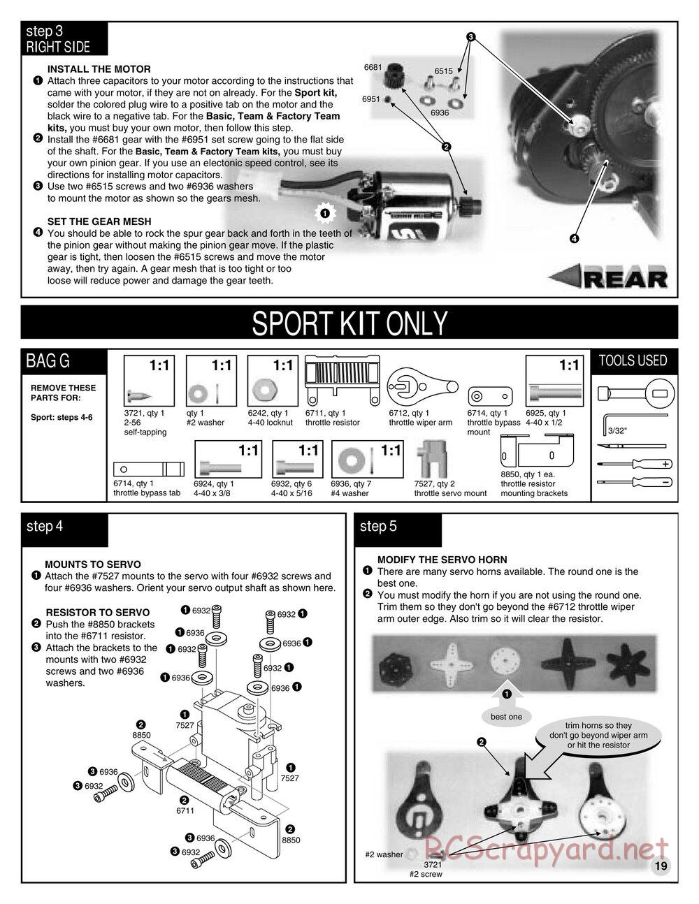 Team Associated - RC10T3 RTR (2001) - Manual - Page 20