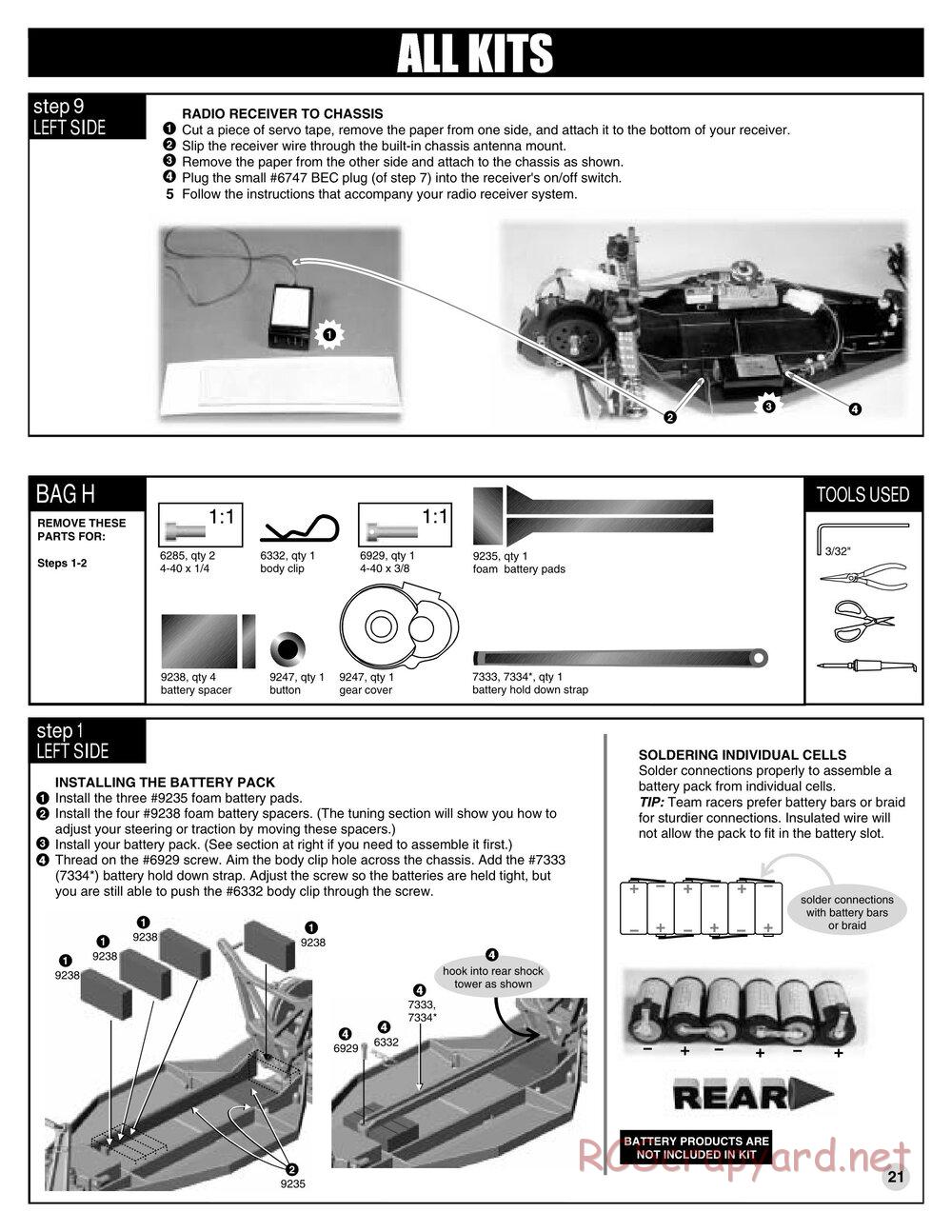 Team Associated - RC10T3 RTR (2001) - Manual - Page 22