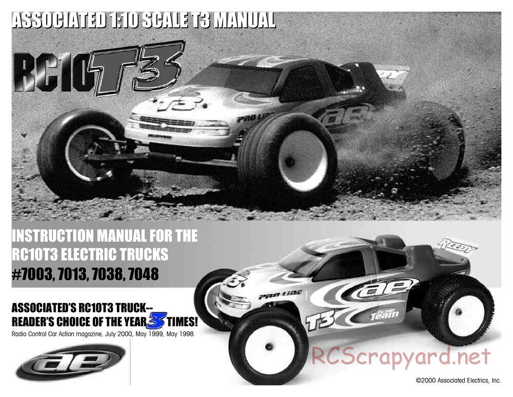 Team Associated - RC10T3 (2000) - Manual - Page 1