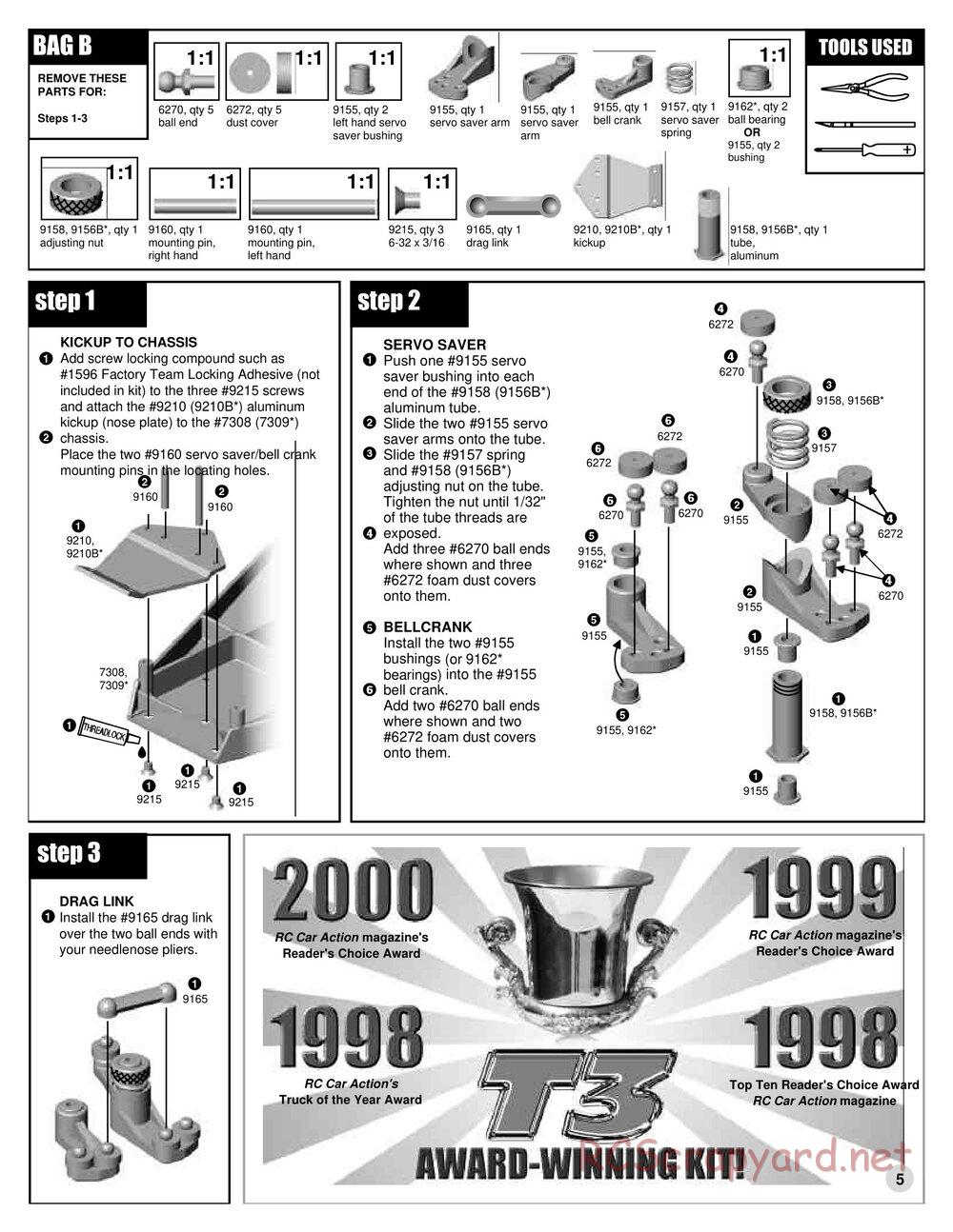 Team Associated - RC10T3 (2000) - Manual - Page 5