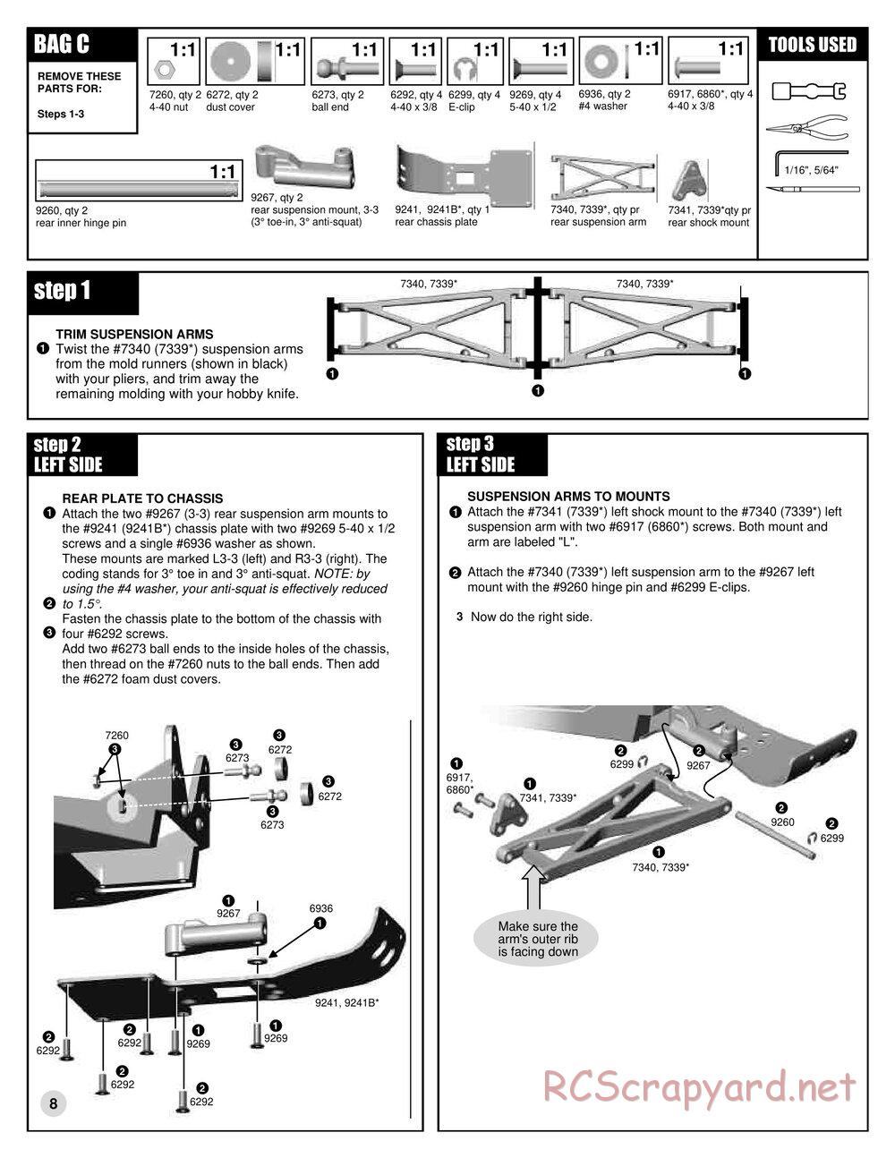 Team Associated - RC10T3 (2000) - Manual - Page 8