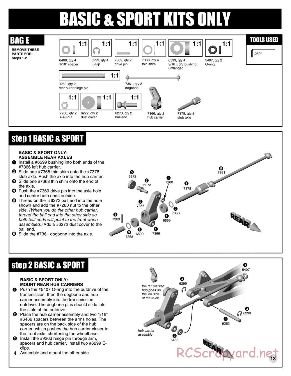 Team Associated - RC10T3 (2000) - Manual - Page 13