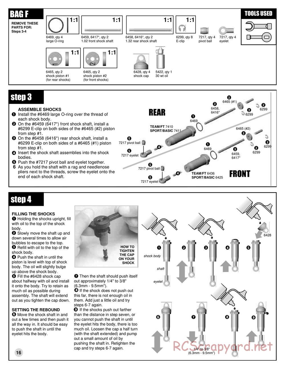 Team Associated - RC10T3 (2000) - Manual - Page 16