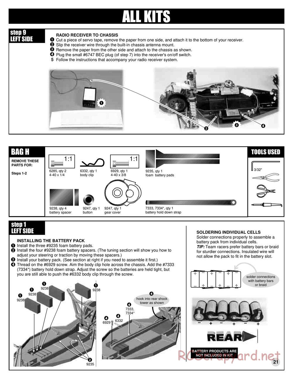Team Associated - RC10T3 (2000) - Manual - Page 21