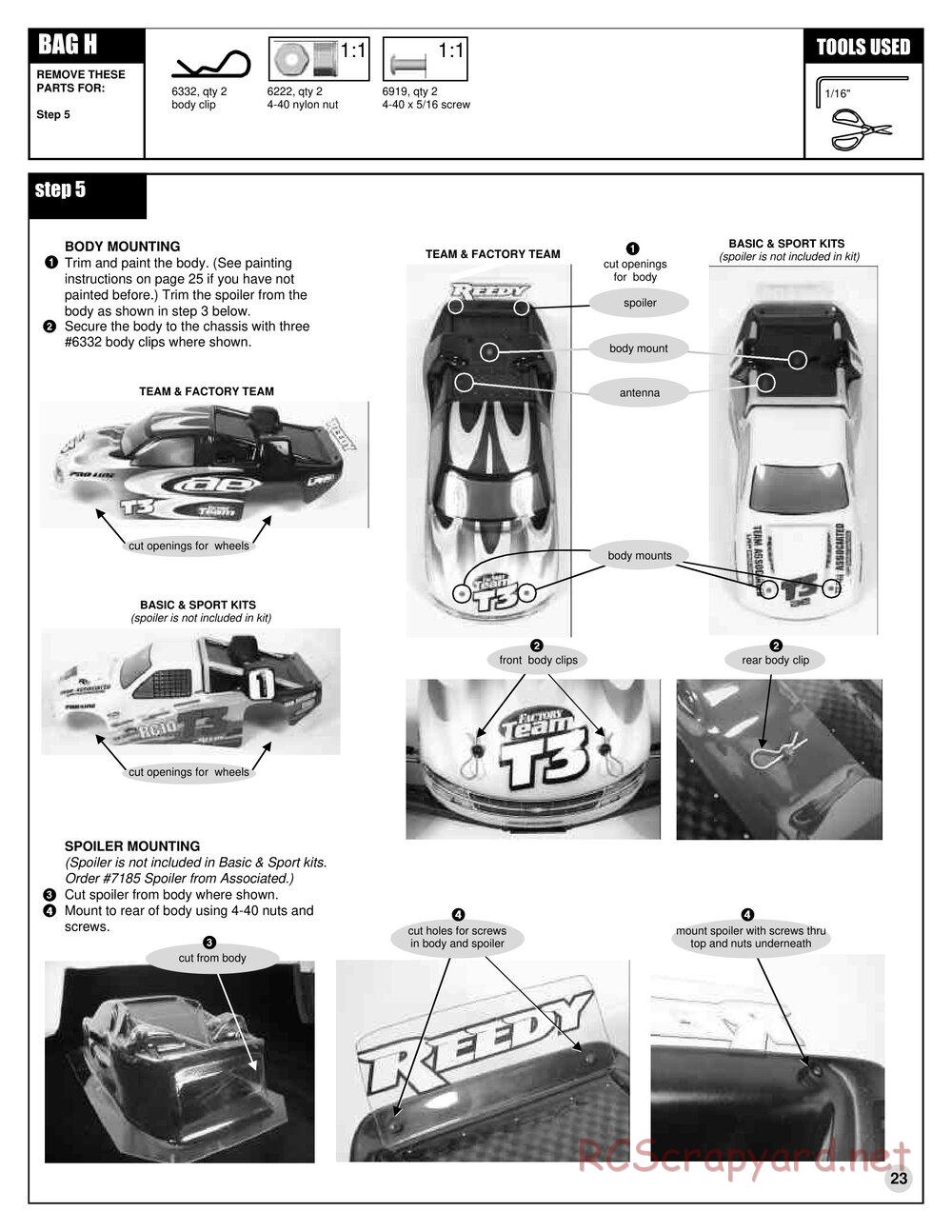 Team Associated - RC10T3 (2000) - Manual - Page 23