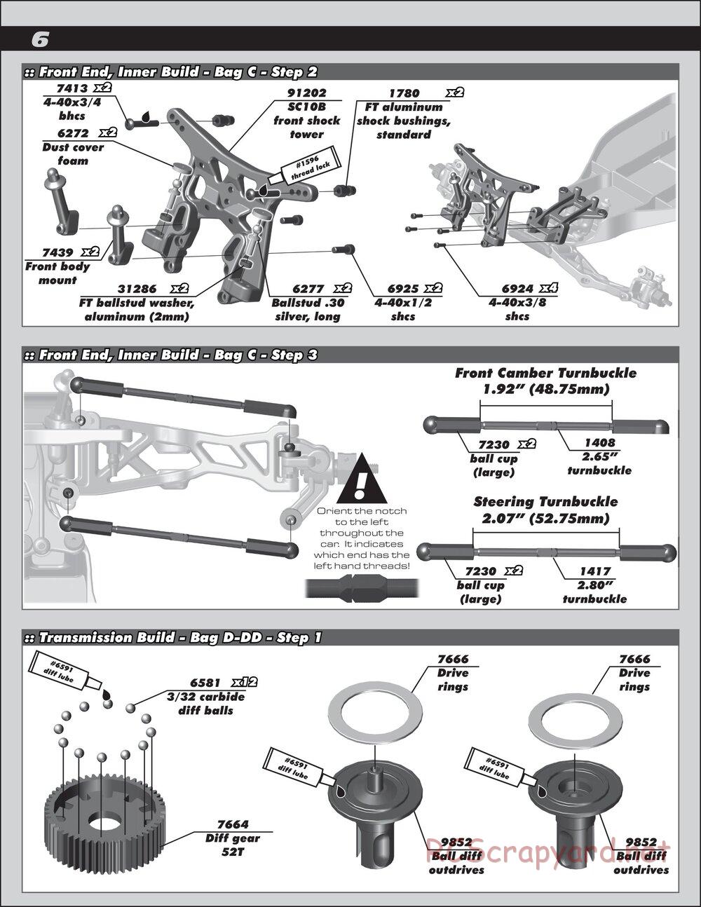 Team Associated - RC10T4.2 Factory Team - Manual - Page 6