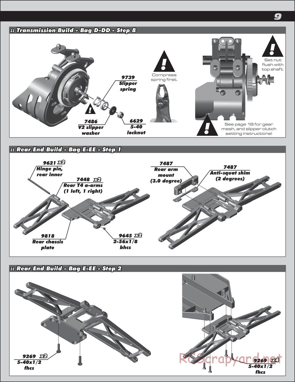 Team Associated - RC10T4.2 Factory Team - Manual - Page 9