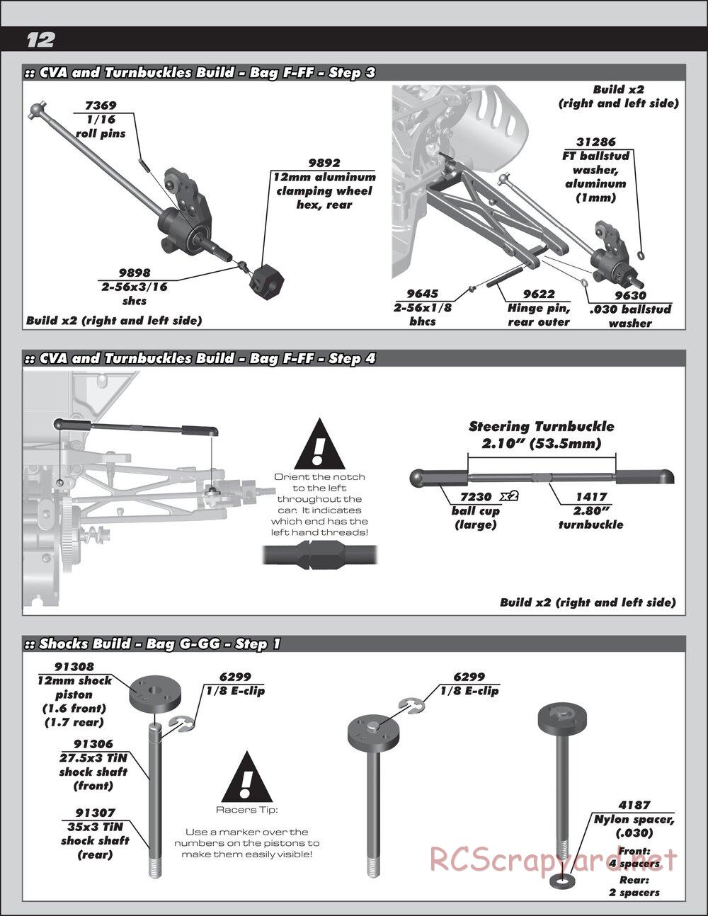 Team Associated - RC10T4.2 Factory Team - Manual - Page 12