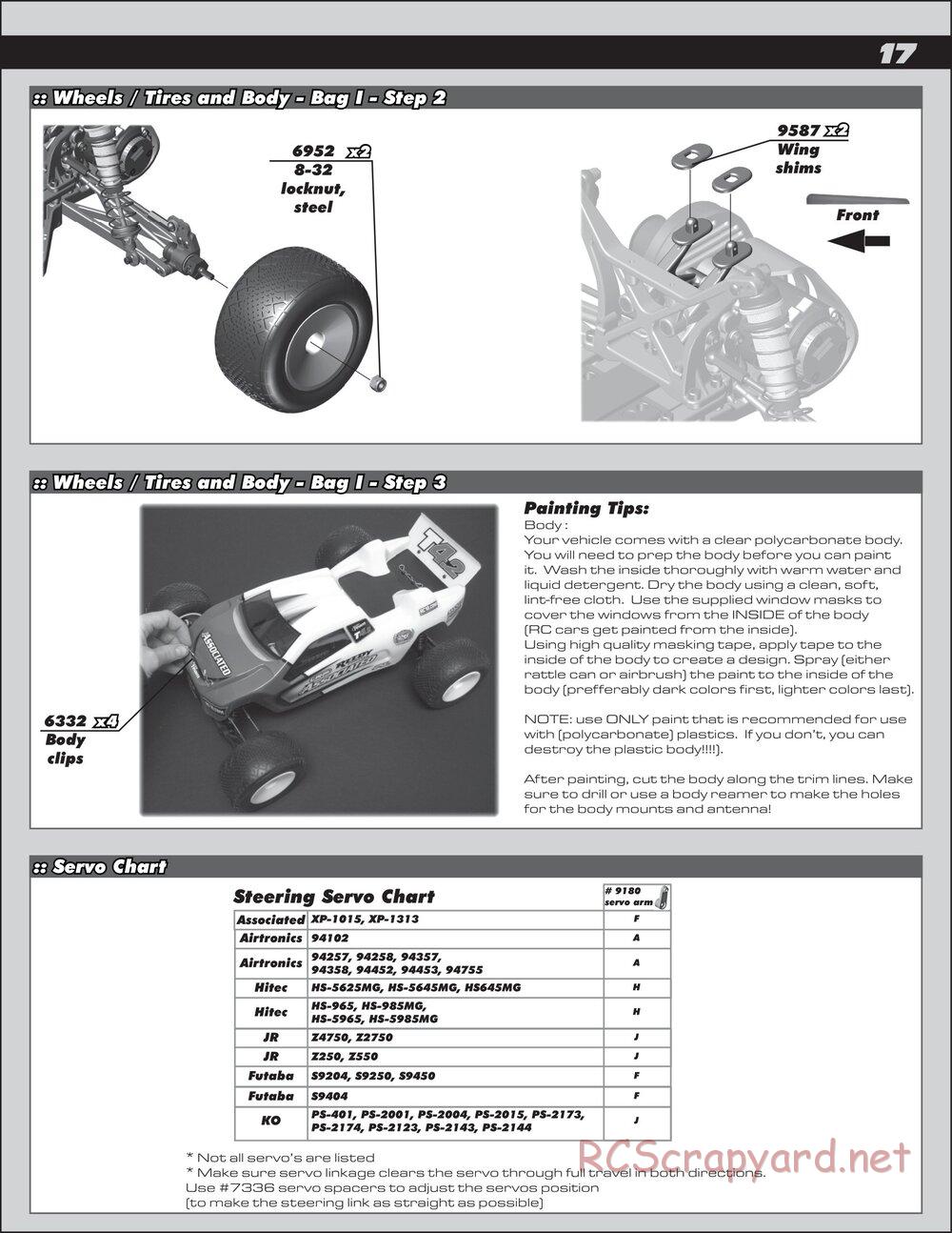 Team Associated - RC10T4.2 Factory Team - Manual - Page 17