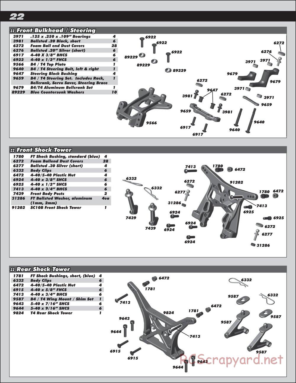 Team Associated - RC10T4.2 Factory Team - Manual - Page 22