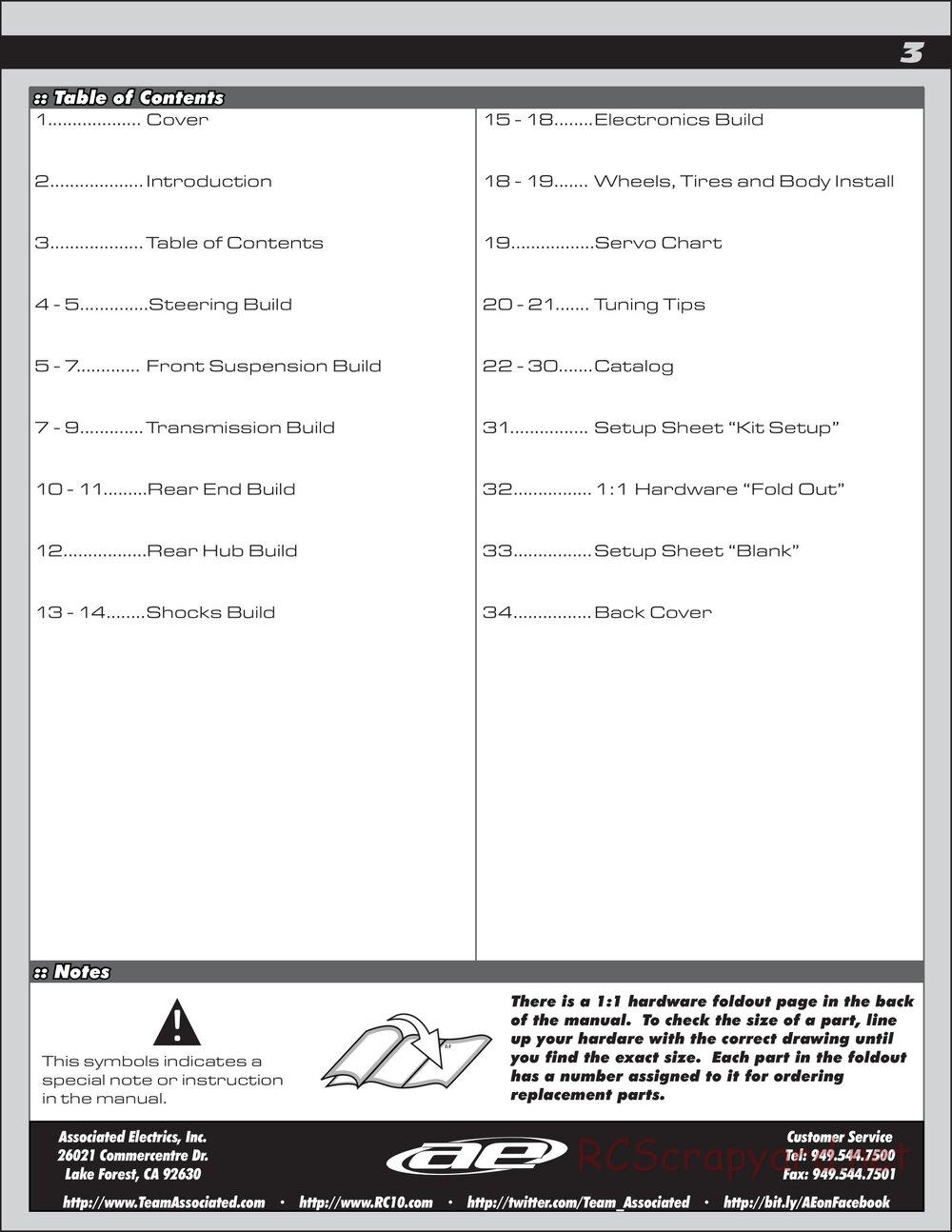 Team Associated - RC10T4.2 RS RTR - Manual - Page 3