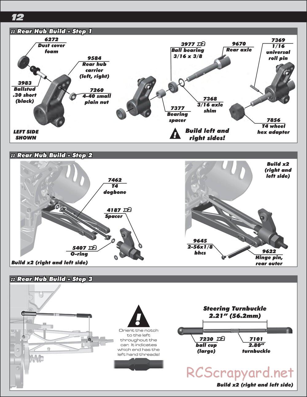 Team Associated - RC10T4.2 RS RTR - Manual - Page 12