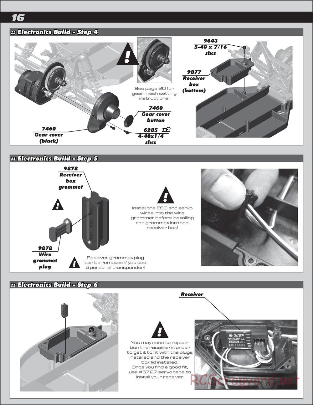 Team Associated - RC10T4.2 RS RTR - Manual - Page 16