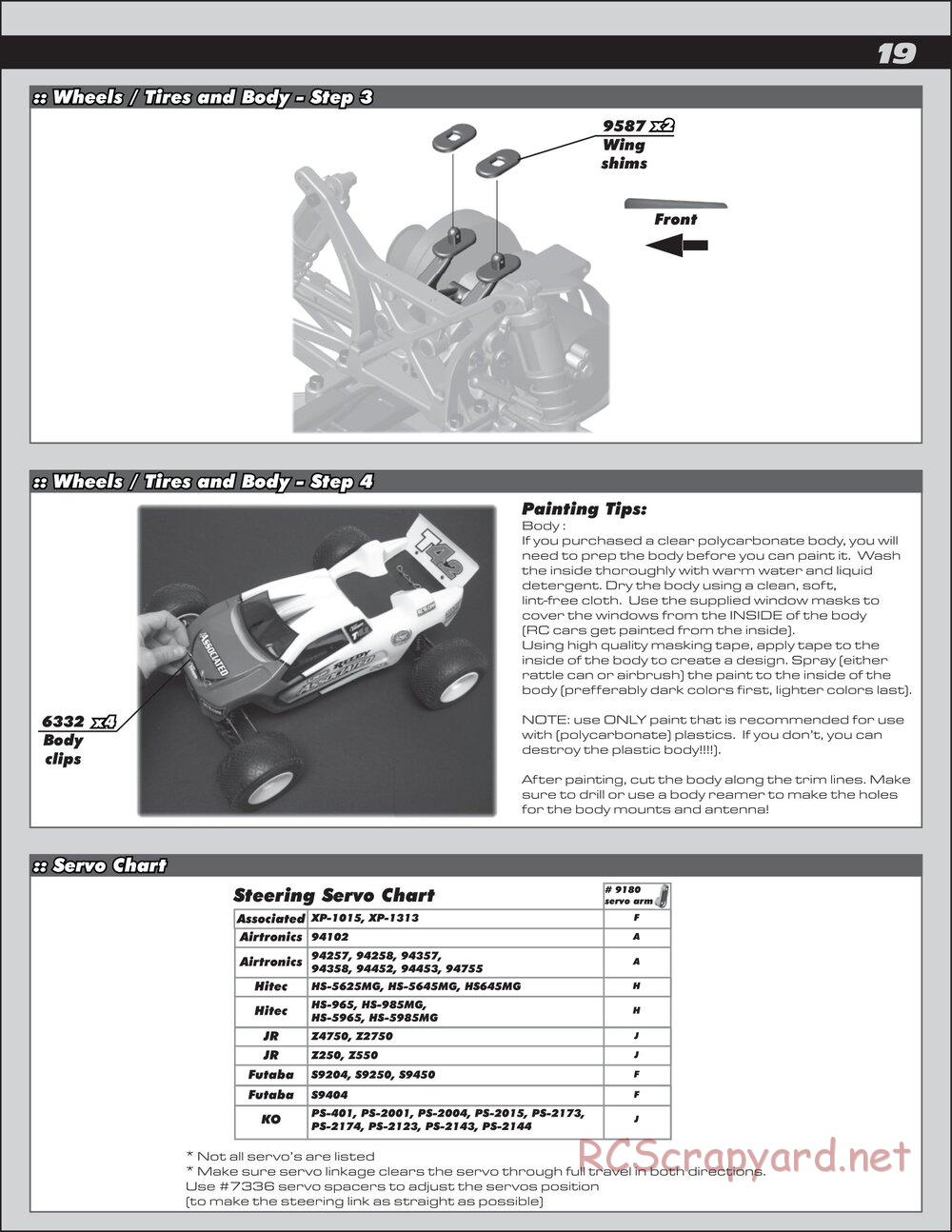 Team Associated - RC10T4.2 RS RTR - Manual - Page 19