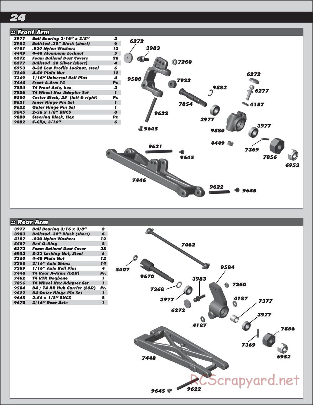 Team Associated - RC10T4.2 RS RTR - Manual - Page 24