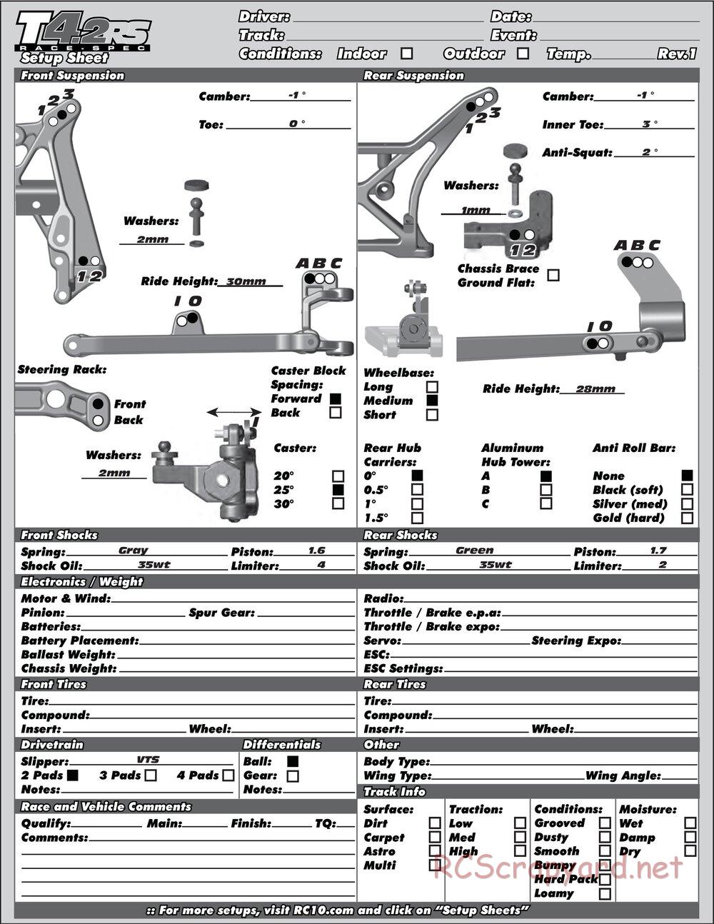 Team Associated - RC10T4.2 RS RTR - Manual - Page 31