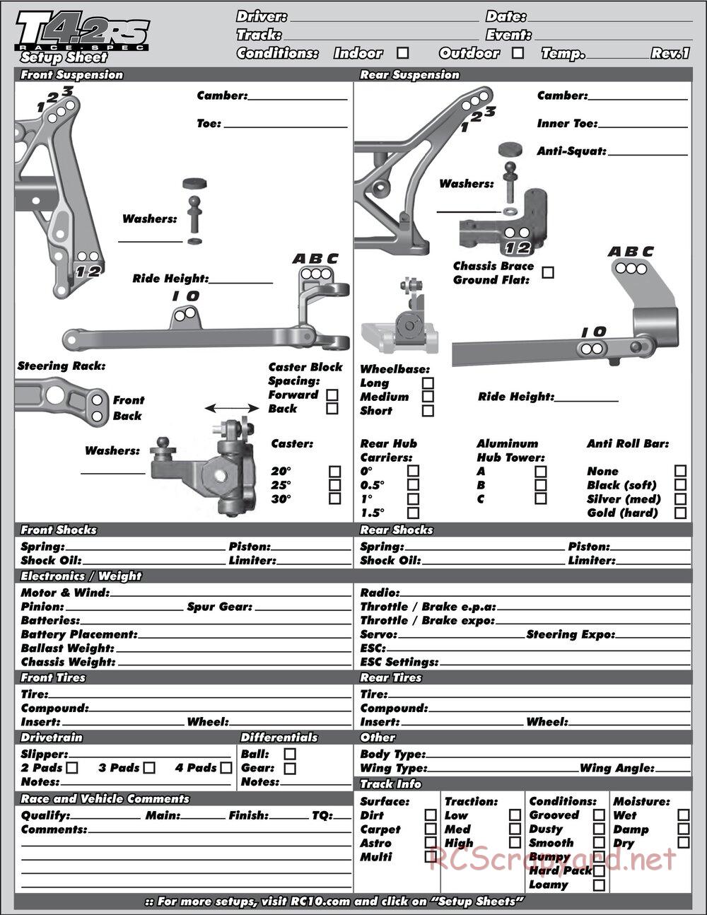 Team Associated - RC10T4.2 RS RTR - Manual - Page 33