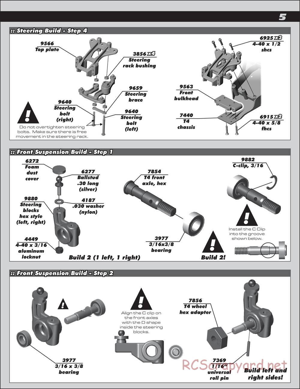 Team Associated - RC10T4.3 - Manual - Page 5