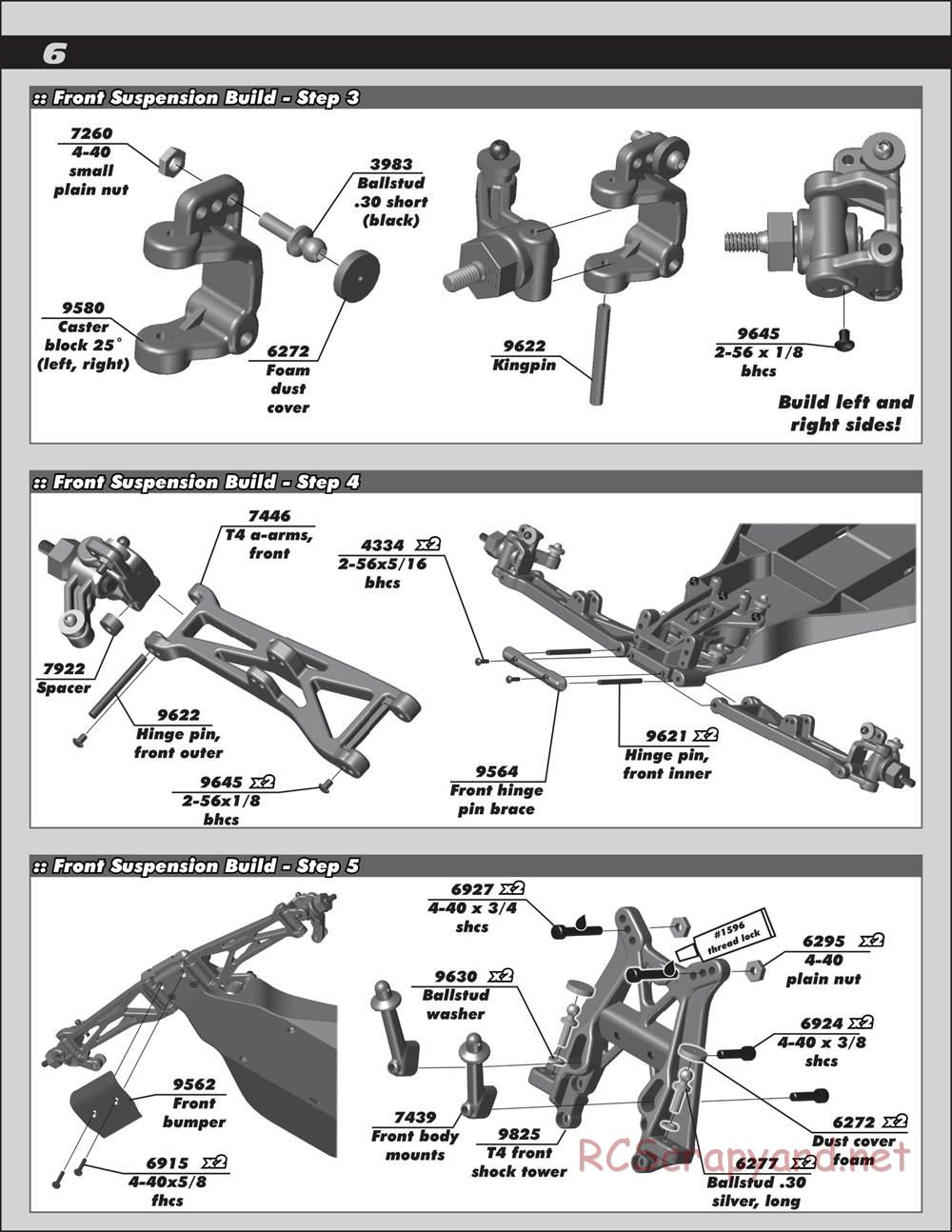 Team Associated - RC10T4.3 - Manual - Page 6