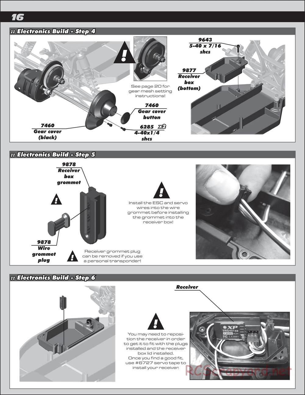 Team Associated - RC10T4.3 - Manual - Page 16