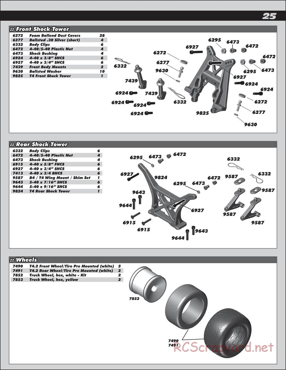 Team Associated - RC10T4.3 - Manual - Page 25