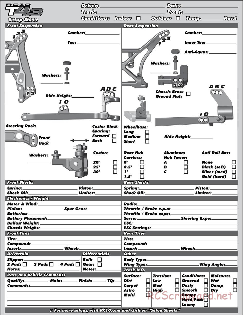 Team Associated - RC10T4.3 - Manual - Page 33