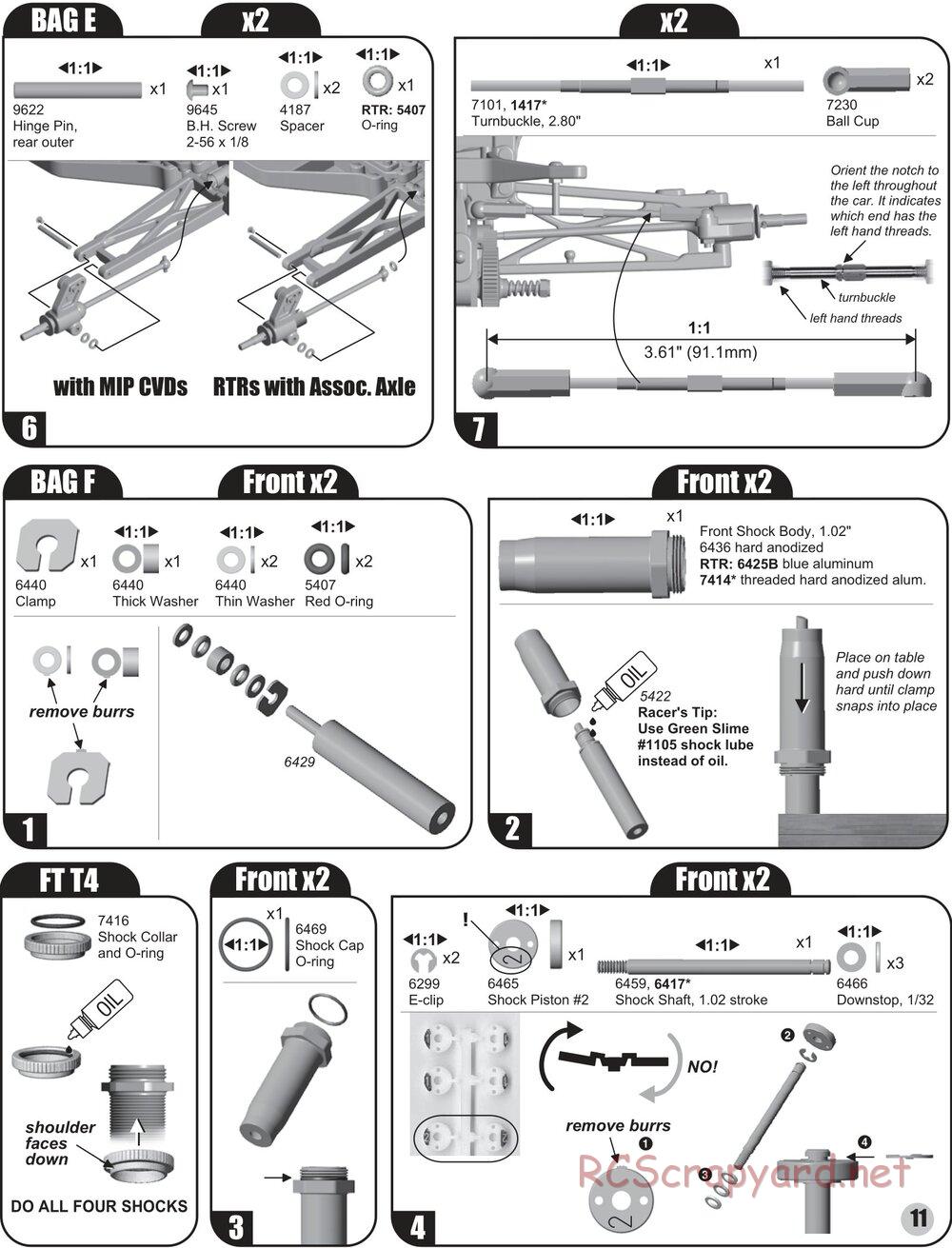 Team Associated - RC10T4 (2004) - Manual - Page 11