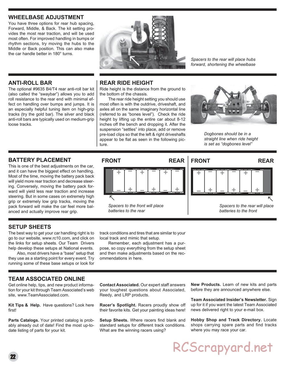 Team Associated - RC10T4 (2004) - Manual - Page 21