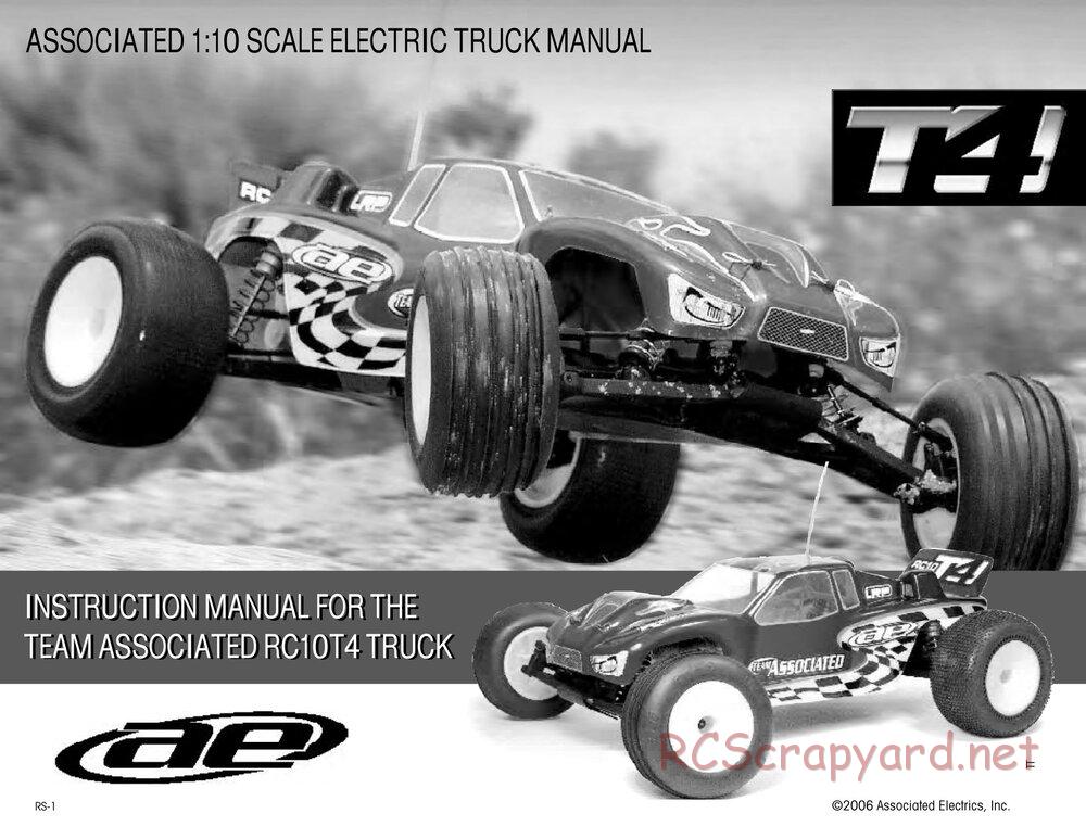 Team Associated - RC10T4 RS - Manual - Page 1