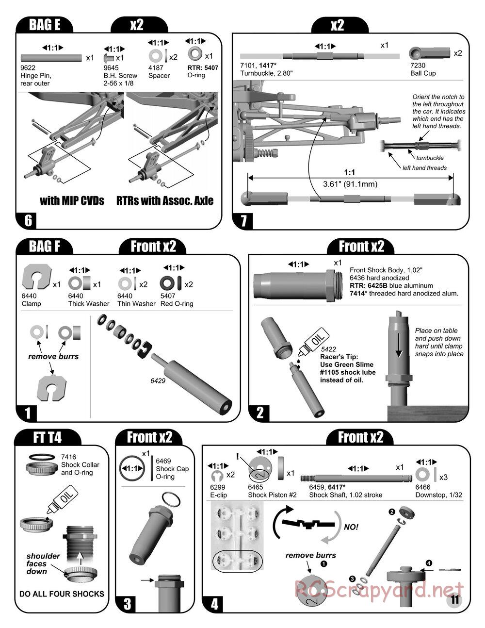 Team Associated - RC10T4 RS - Manual - Page 11