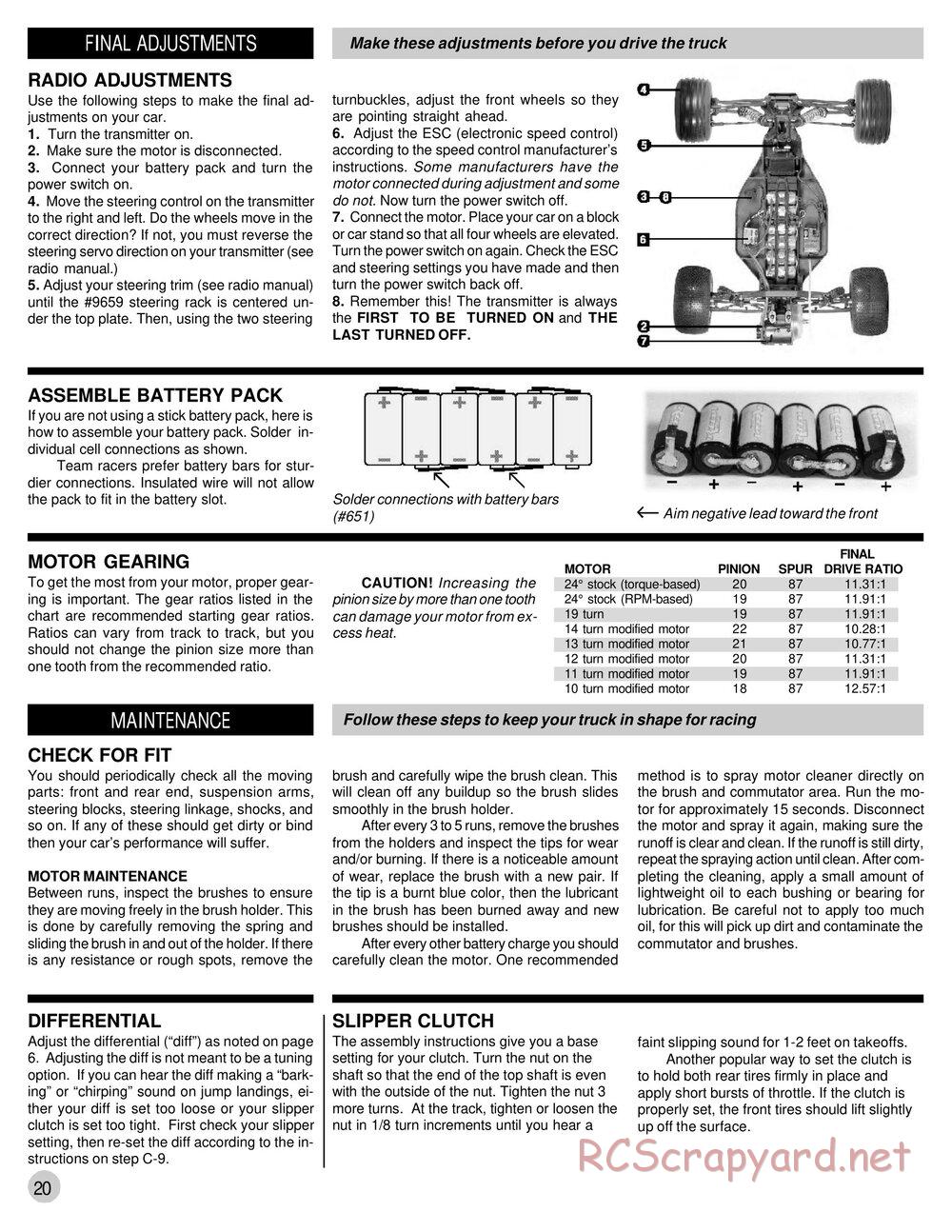 Team Associated - RC10T4 RS - Manual - Page 18