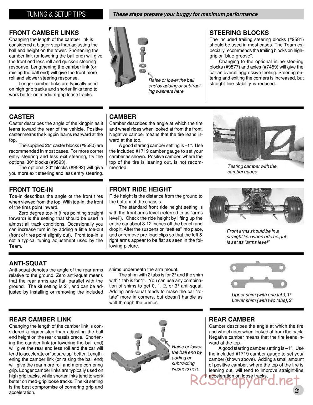 Team Associated - RC10T4 RS - Manual - Page 19