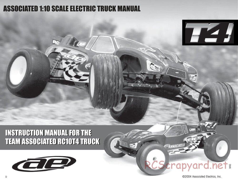 Team Associated - RC10T4 SE - Manual - Page 1