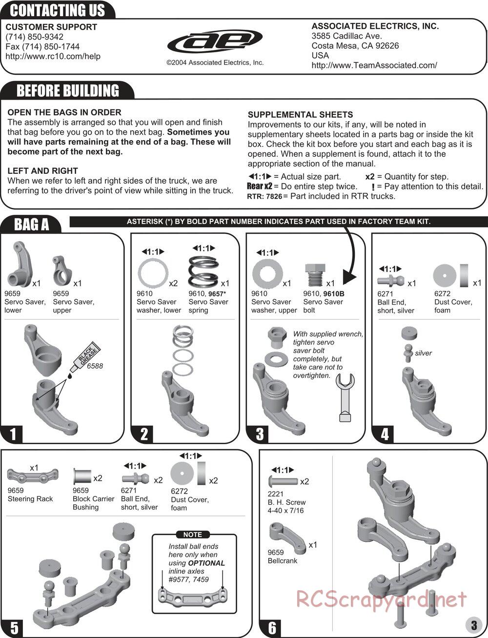 Team Associated - RC10T4 SE - Manual - Page 3