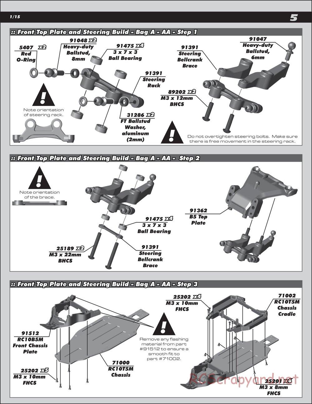Team Associated - RC10T5M Team Kit - Manual - Page 5