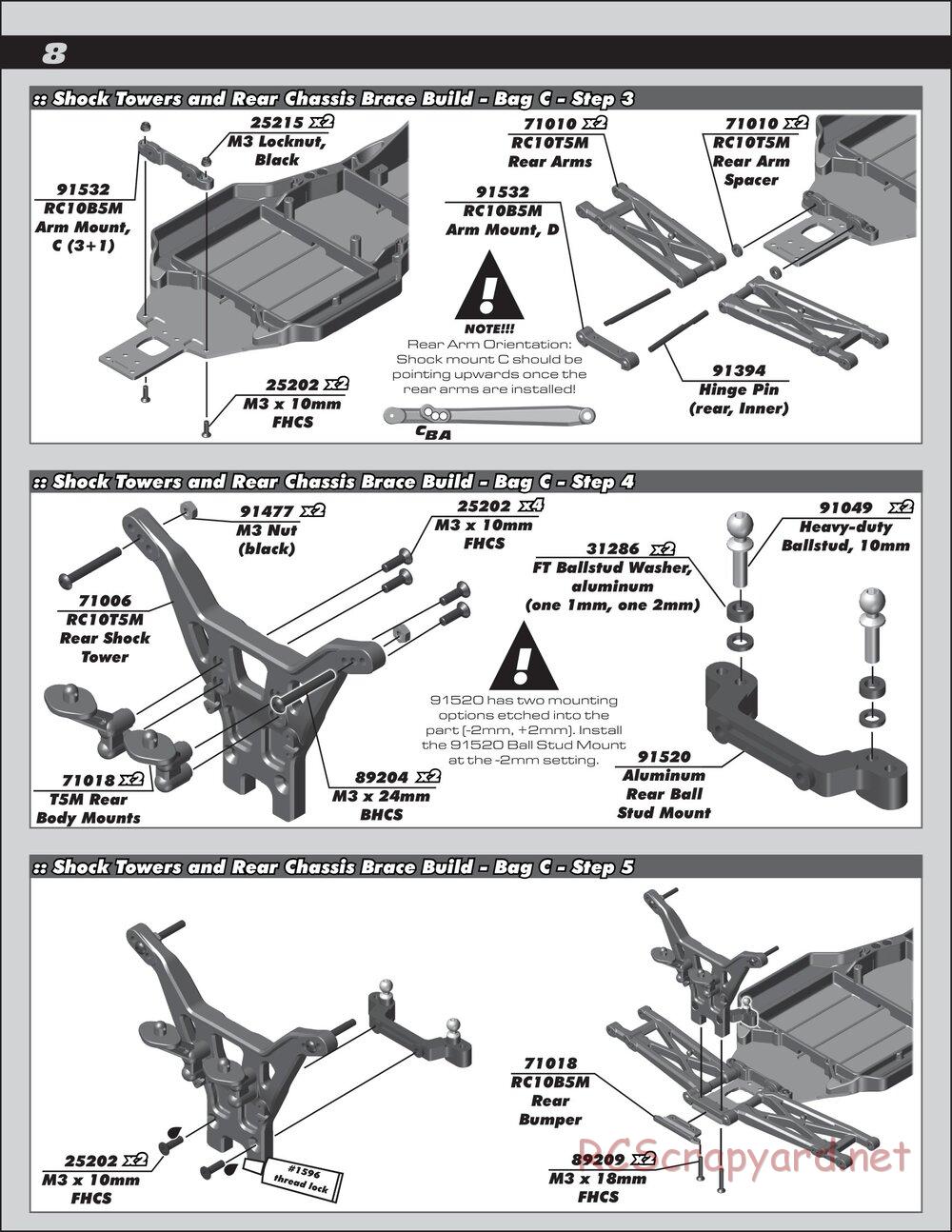 Team Associated - RC10T5M Team Kit - Manual - Page 8