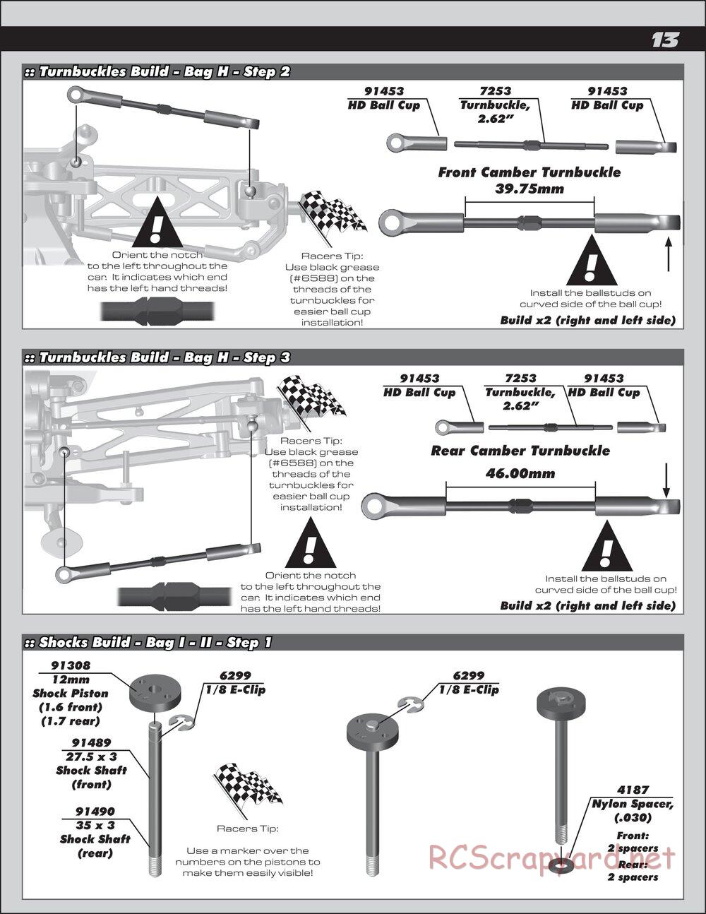 Team Associated - RC10T5M Team Kit - Manual - Page 13