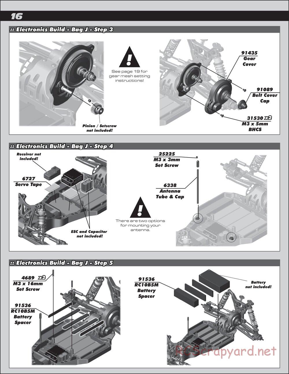Team Associated - RC10T5M Team Kit - Manual - Page 16