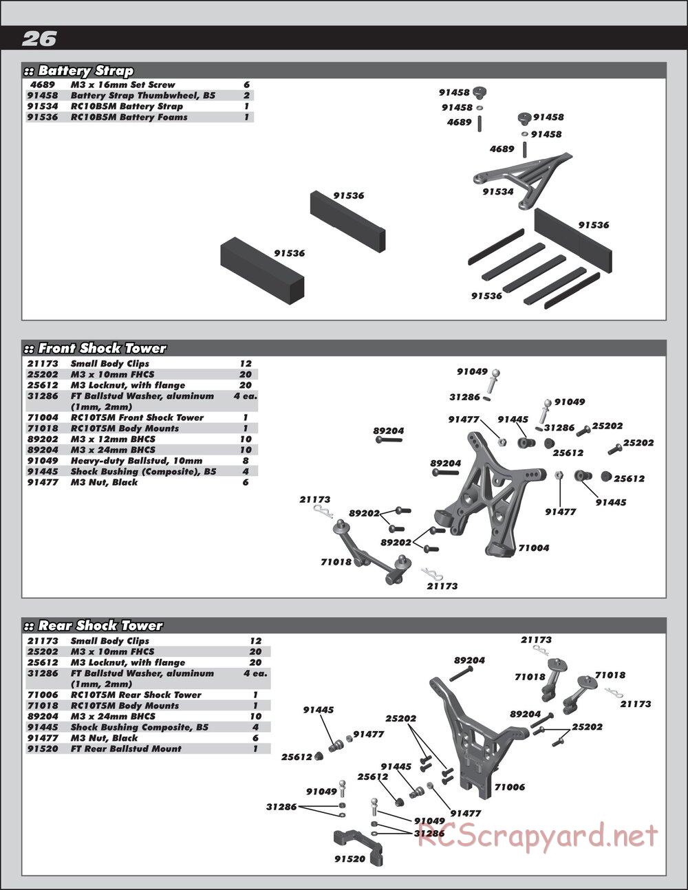 Team Associated - RC10T5M Team Kit - Manual - Page 26