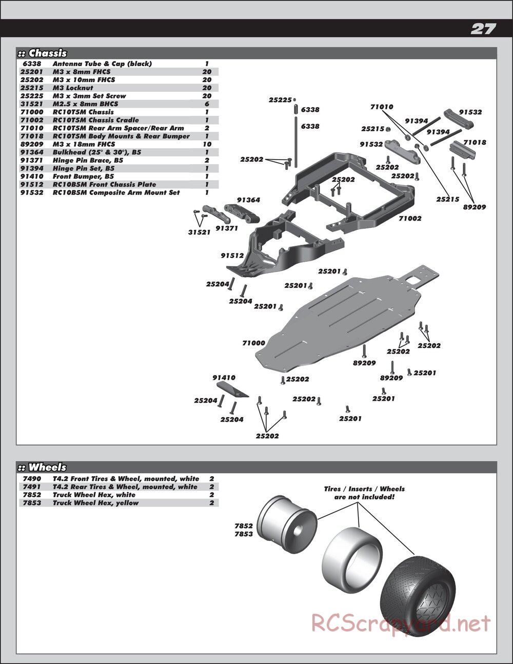 Team Associated - RC10T5M Team Kit - Manual - Page 27