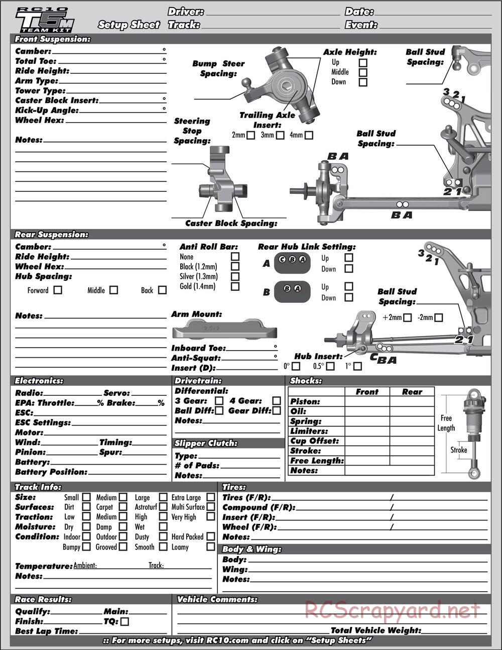 Team Associated - RC10T5M Team Kit - Manual - Page 33