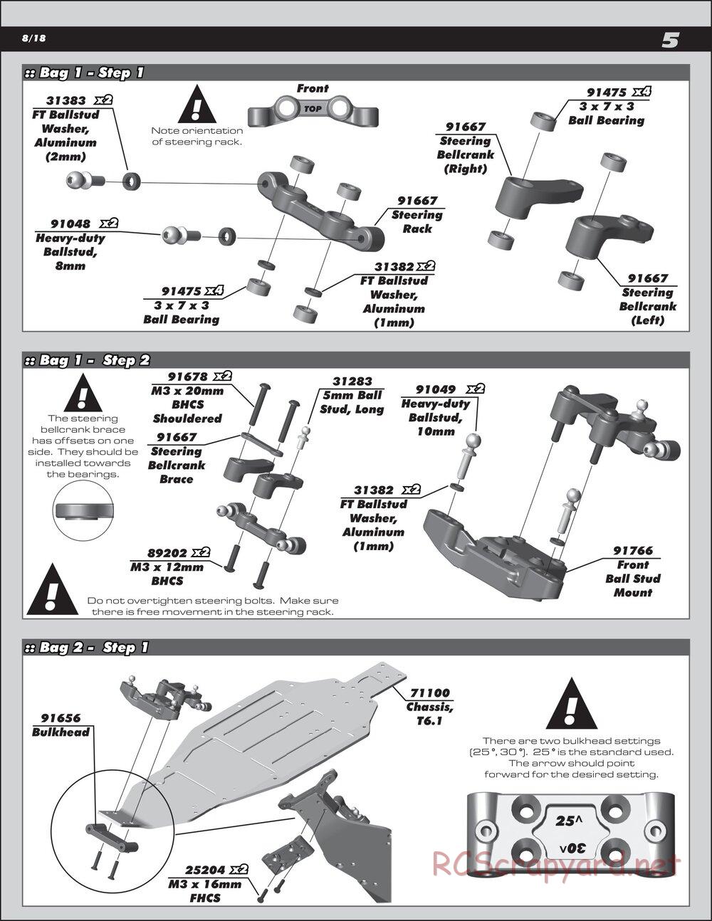 Team Associated - RC10T6.1 - Manual - Page 5