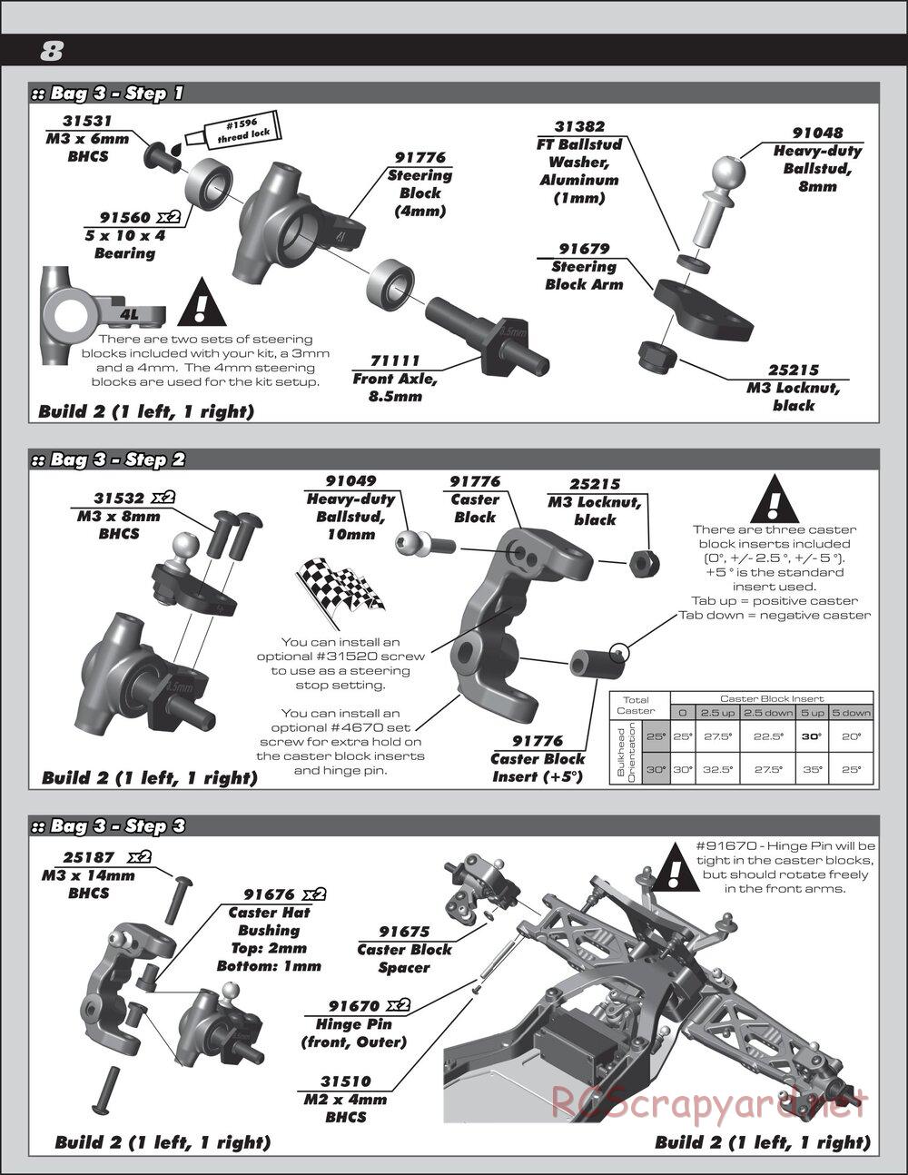 Team Associated - RC10T6.1 - Manual - Page 8