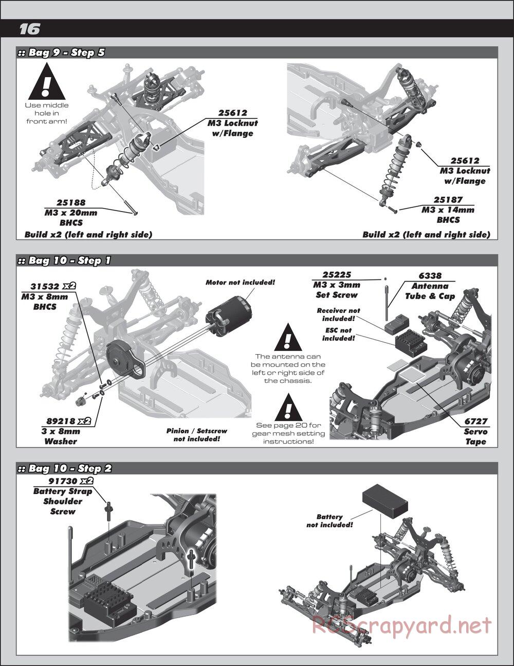 Team Associated - RC10T6.1 - Manual - Page 16