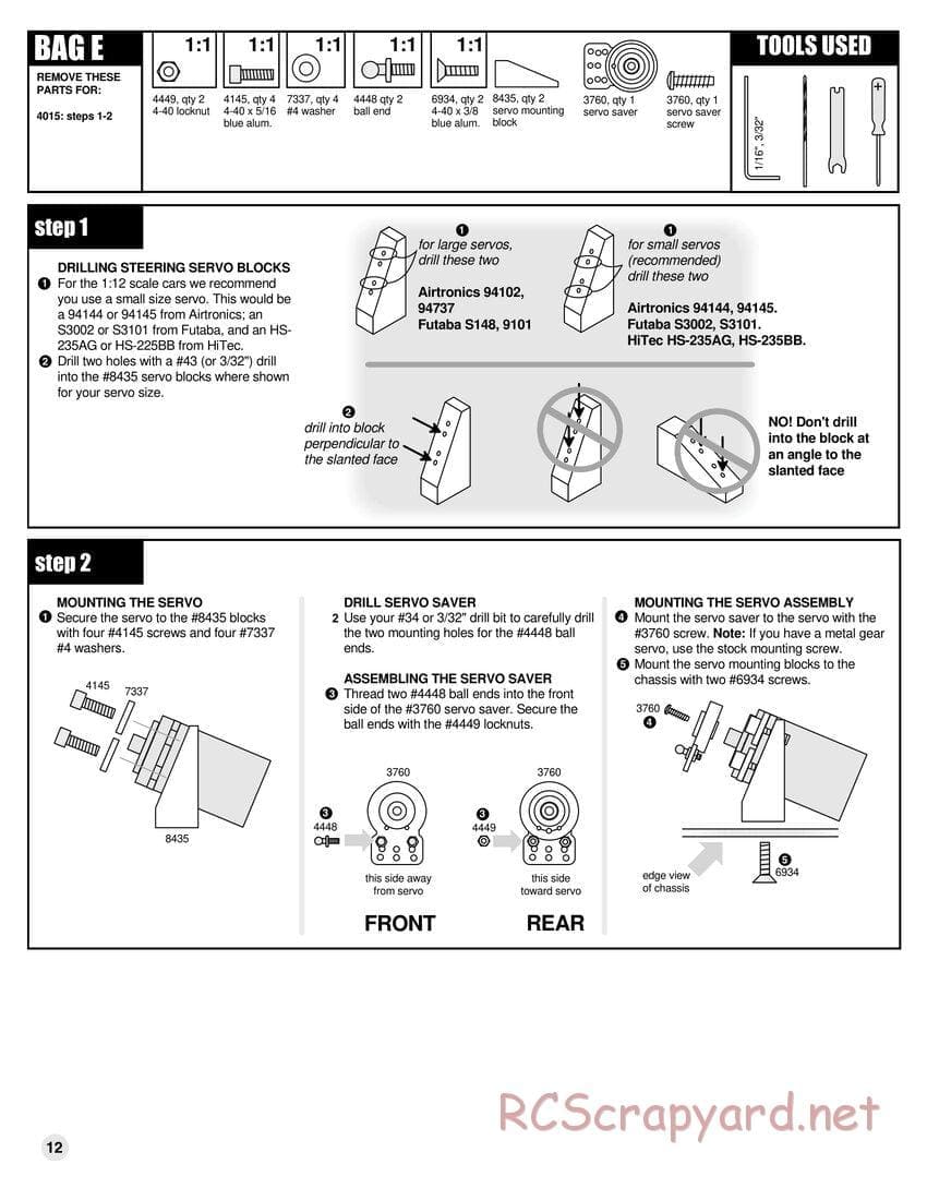 Team Associated - RC12L3 - Manual - Page 12