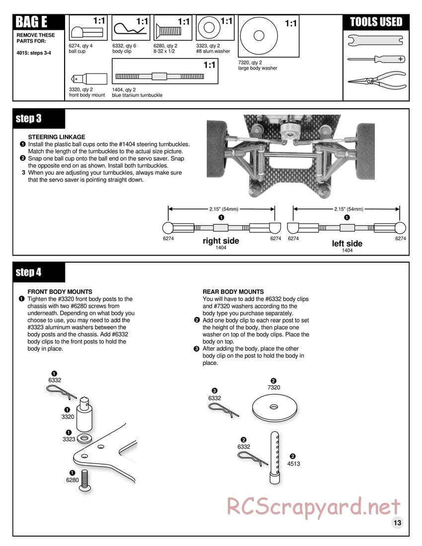 Team Associated - RC12L3 - Manual - Page 13
