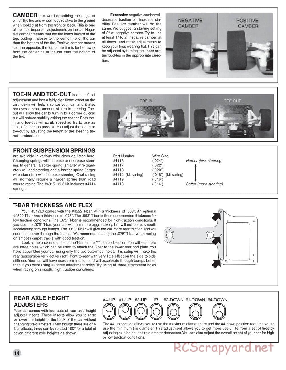 Team Associated - RC12L3O - Manual - Page 14