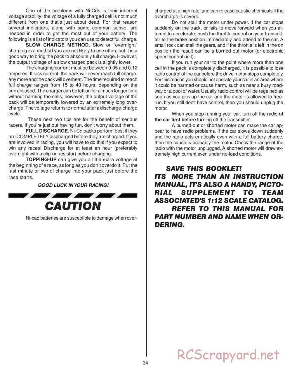 Team Associated - RC12LC - Manual - Page 31