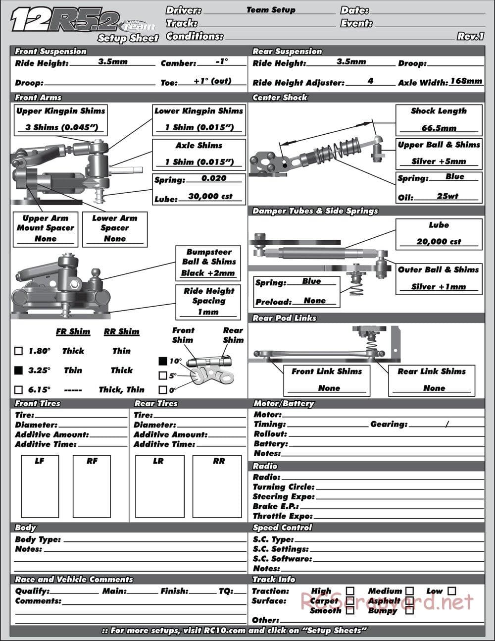 Team Associated - RC12R5.2 Factory Team - Manual - Page 19