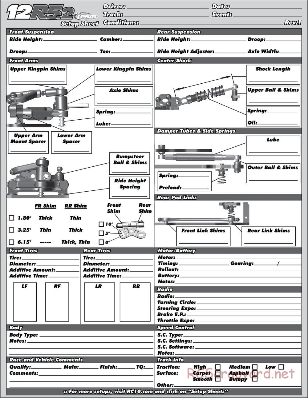Team Associated - RC12R5.2 Factory Team - Manual - Page 21
